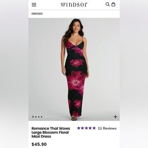Windsor Romance That Wows Floral Maxi Dress Size Large